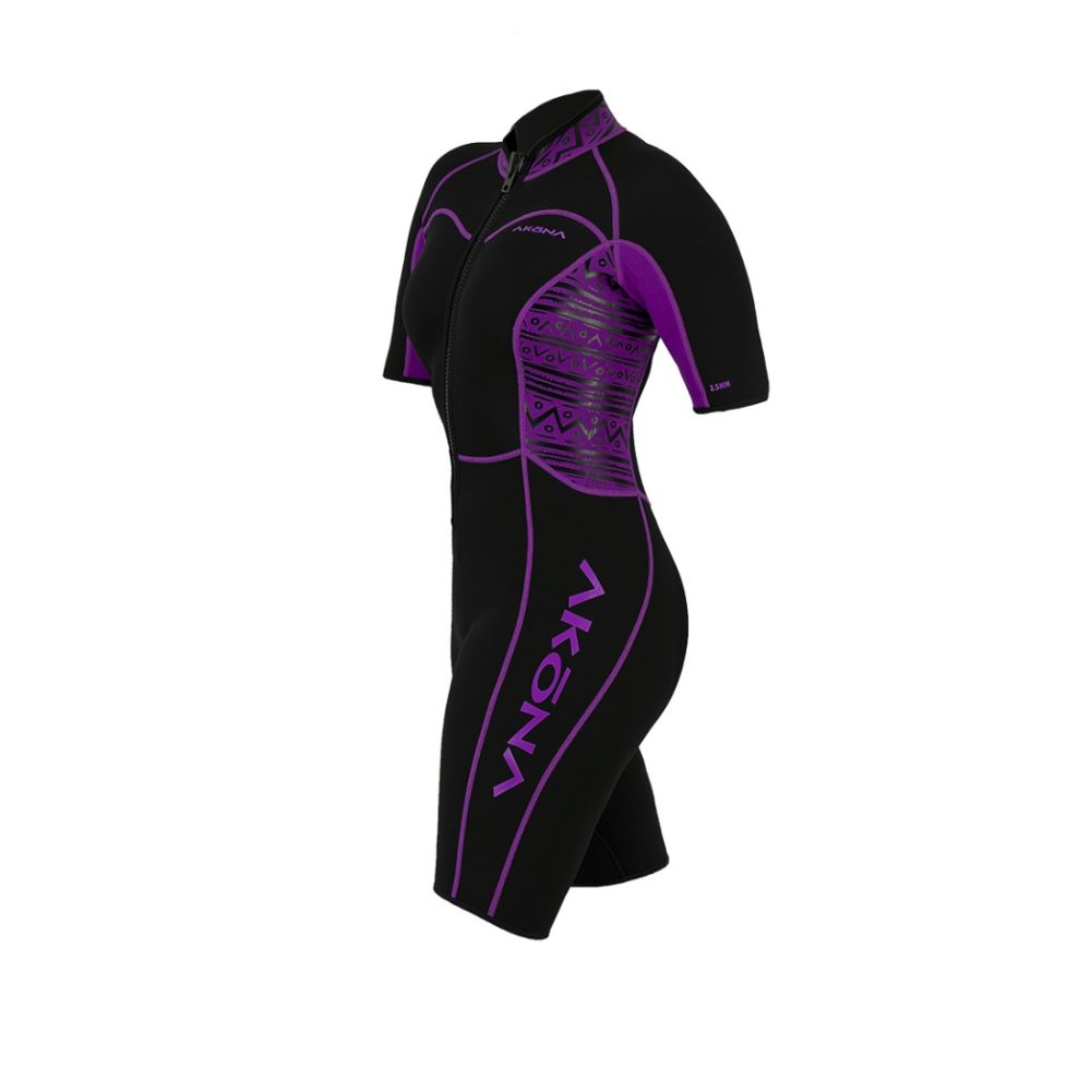 Akona 2.5mm Women's Explore Shorty (Front Zip) Wetsuit - Magenta