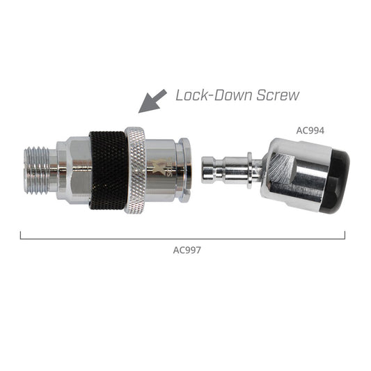 XS Scuba Brass 2nd Stage Quick Disconnect with Brass Swivel