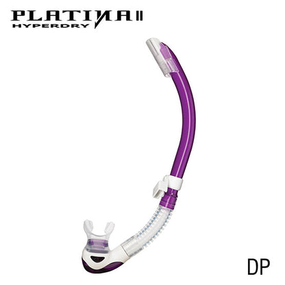 Tusa SP-170 Platina II Hyperdry Snorkel : Clear Silicone