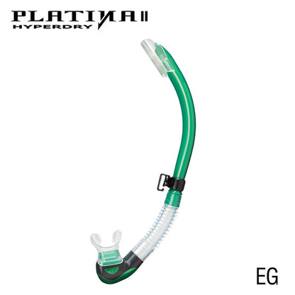 Tusa SP-170 Platina II Hyperdry Snorkel : Clear Silicone