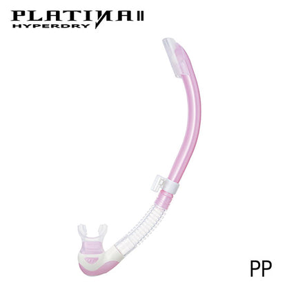 Tusa SP-170 Platina II Hyperdry Snorkel : Clear Silicone