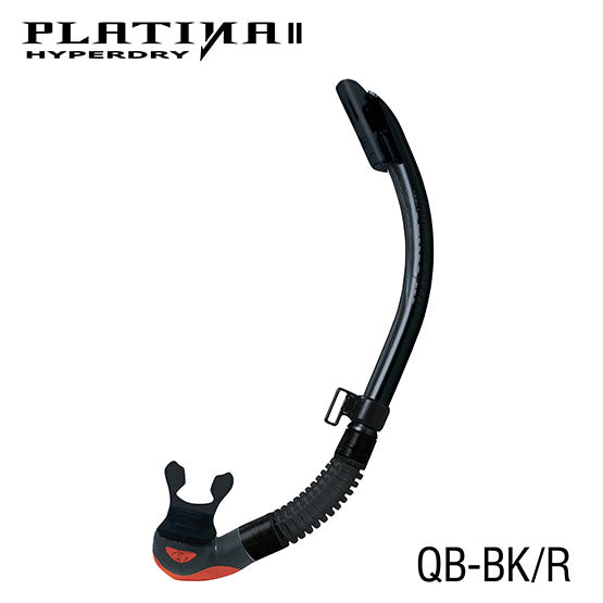 Tusa SP-170QB Platina II Hyperdry Snorkel : Black Silicone