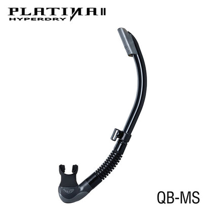 Tusa SP-170QB Platina II Hyperdry Snorkel : Black Silicone