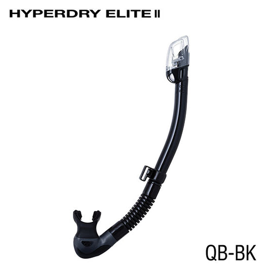 Tusa SP0101 Hyperdry Elite II Snorkels - Black Silicone