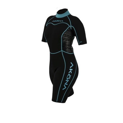 Akona Women's Classic Line - 2.5mm Back Zip Shorty Wetsuit