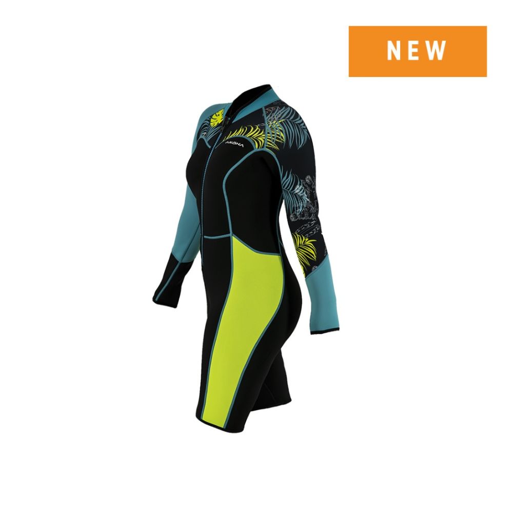 Akona 3/2 Women's Front Zip Tropic Shorty Wetsuit