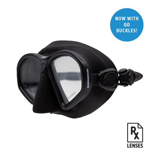 Sherwood Onyx Scuba Mask -Black silicone