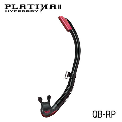 Tusa SP-170QB Platina II Hyperdry Snorkel : Black Silicone